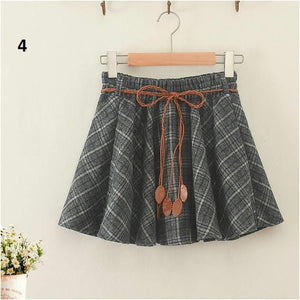 Tweed Mini Skirt With Lined Shorts