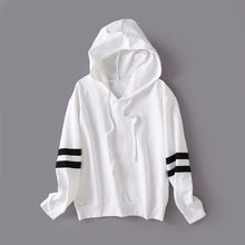 Load image into Gallery viewer, Striped Sleeve Hoodie