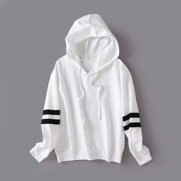 Striped Sleeve Hoodie