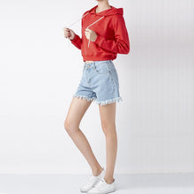 Load image into Gallery viewer, Short Fleeced Hoodie