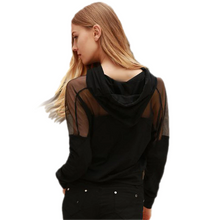 Load image into Gallery viewer, Mesh Patchwork Hooded Shirt