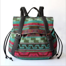 Load image into Gallery viewer, Patterned Canvas Backpack