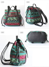 Load image into Gallery viewer, Patterned Canvas Backpack