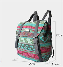 Load image into Gallery viewer, Patterned Canvas Backpack