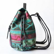 Load image into Gallery viewer, Patterned Canvas Backpack