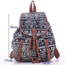 Load image into Gallery viewer, Patterned Canvas Backpack