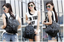 Load image into Gallery viewer, Studded Leather Backpack
