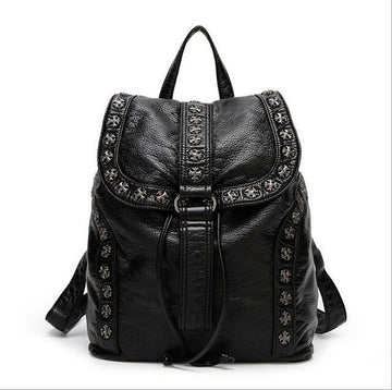 Studded Leather Backpack