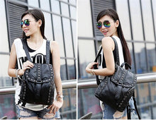 Load image into Gallery viewer, Studded Leather Backpack