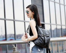 Load image into Gallery viewer, Studded Leather Backpack