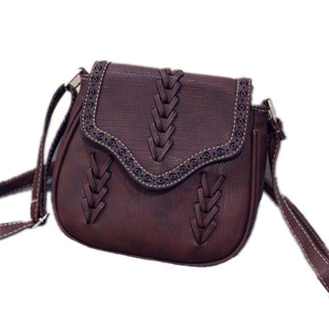 Leather Crossbody With V Stitching