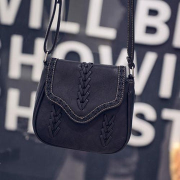 Leather Crossbody With V Stitching
