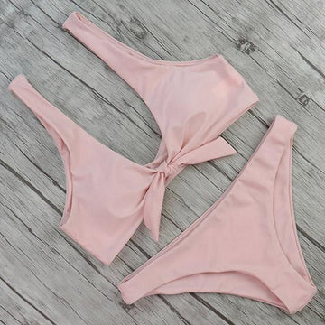 Bow Tie High Waist Bikini Set