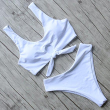 Load image into Gallery viewer, Bow Tie High Waist Bikini Set
