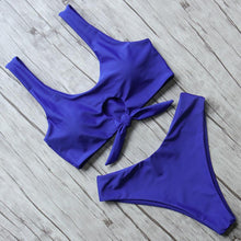 Load image into Gallery viewer, Bow Tie High Waist Bikini Set