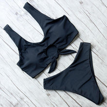 Load image into Gallery viewer, Bow Tie High Waist Bikini Set