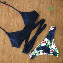 Load image into Gallery viewer, Floral Bandage Bikinis Set