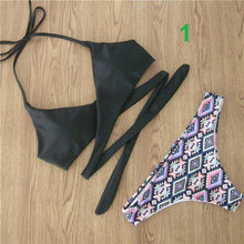 Load image into Gallery viewer, Floral Bandage Bikinis Set
