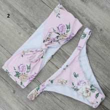 Load image into Gallery viewer, Floral Bow Tie Bikini Set