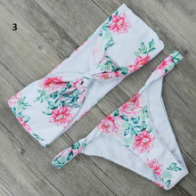 Load image into Gallery viewer, Floral Bow Tie Bikini Set