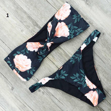 Load image into Gallery viewer, Floral Bow Tie Bikini Set