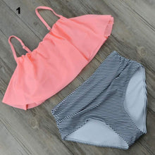 Load image into Gallery viewer, Ruffled High Waist Bikini Set