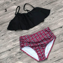 Load image into Gallery viewer, Ruffled High Waist Bikini Set