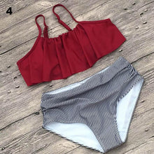 Load image into Gallery viewer, Ruffled High Waist Bikini Set