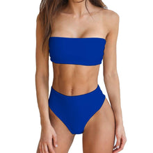 Load image into Gallery viewer, Solid High Waist Bikini Set