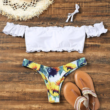 Sunflower Removable Straps Bikini Set