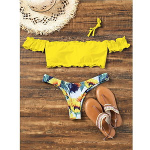 Sunflower Removable Straps Bikini Set