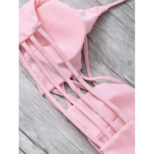 Load image into Gallery viewer, V-Neck Bandage Bikini Set