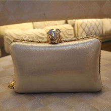 Load image into Gallery viewer, Beaded Tassel Evening Gold Clutch