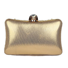 Load image into Gallery viewer, Beaded Tassel Evening Gold Clutch