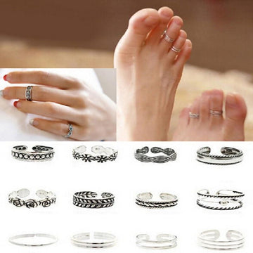 12 Piece Set Adjustable Toe Rings