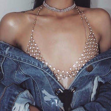 Load image into Gallery viewer, Sexy Crystal Chain Bra