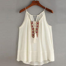 Load image into Gallery viewer, Boho Style Tassel Lace Crop Top