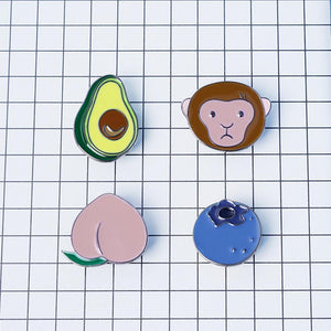 Animal & Fruit Brooches (4 Styles)