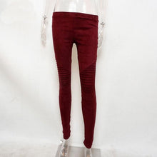 Load image into Gallery viewer, Elastic Suede Pants
