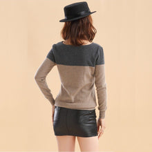 Load image into Gallery viewer, Two Tone Cashmere Sweater