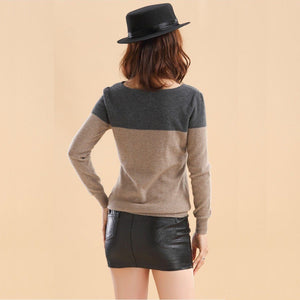 Two Tone Cashmere Sweater