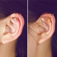 Load image into Gallery viewer, Crystal Moon Sun Star Earrings