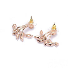 Load image into Gallery viewer, Leaf Crystal Earrings