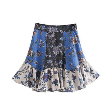 Floral Ruffled Skirt
