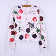 Load image into Gallery viewer, Butterfly Vs. Cherry Cropped Shirt