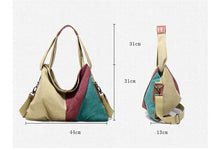 Load image into Gallery viewer, Tricolor Canvas Bag