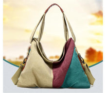 Load image into Gallery viewer, Tricolor Canvas Bag