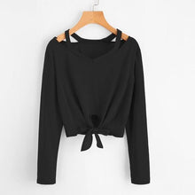 Load image into Gallery viewer, Bow Tie Crop Sweatshirt