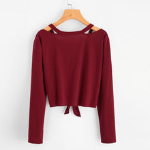 Load image into Gallery viewer, Bow Tie Crop Sweatshirt
