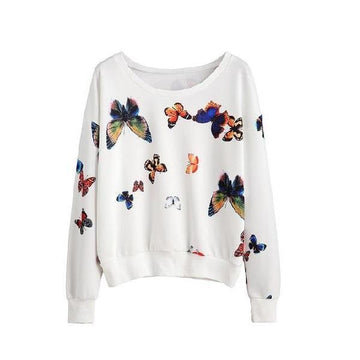 Butterfly Print Sweatshirt